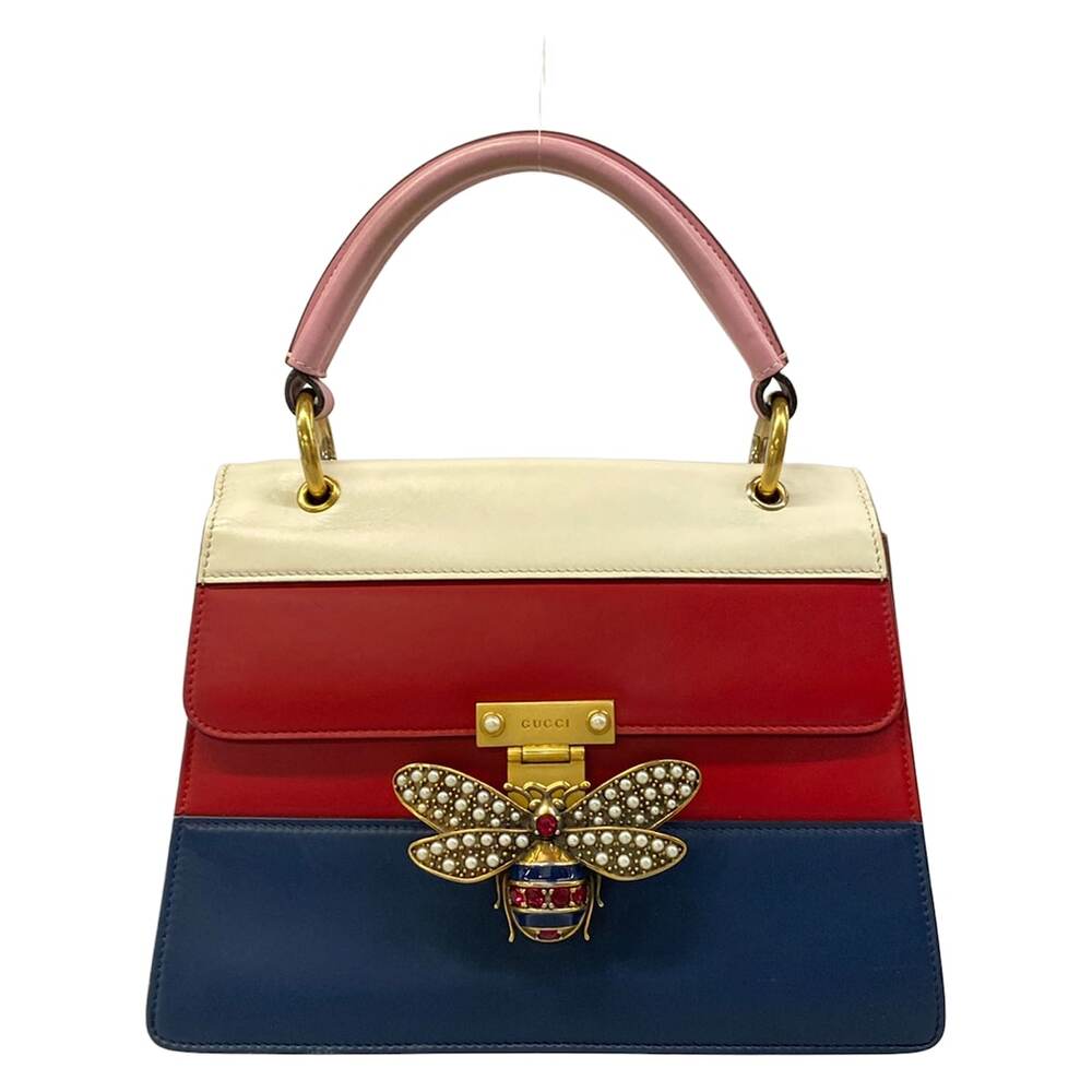 Gucci Queen Handbag 476541 Bordeaux Navy
